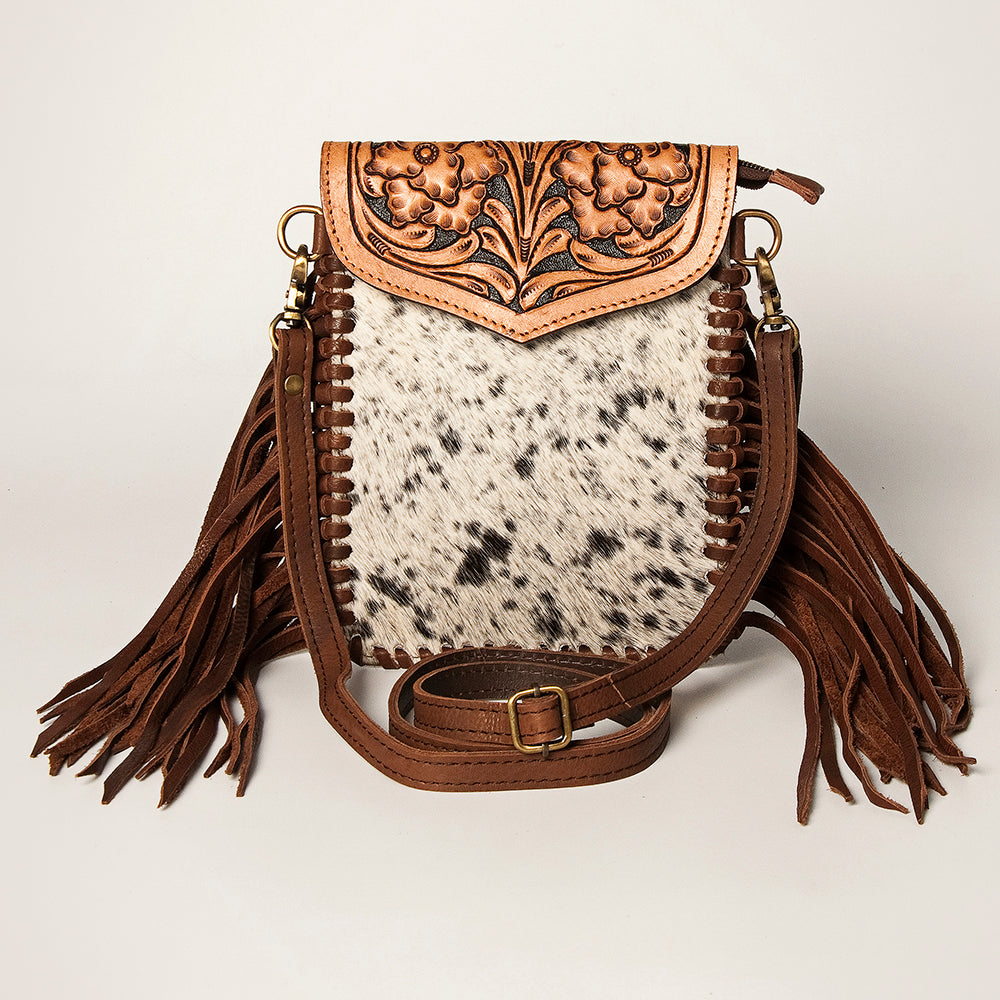 American Darling Cell Phone Holder Hair on Genuine Leather Western Women Bag Purse | Case