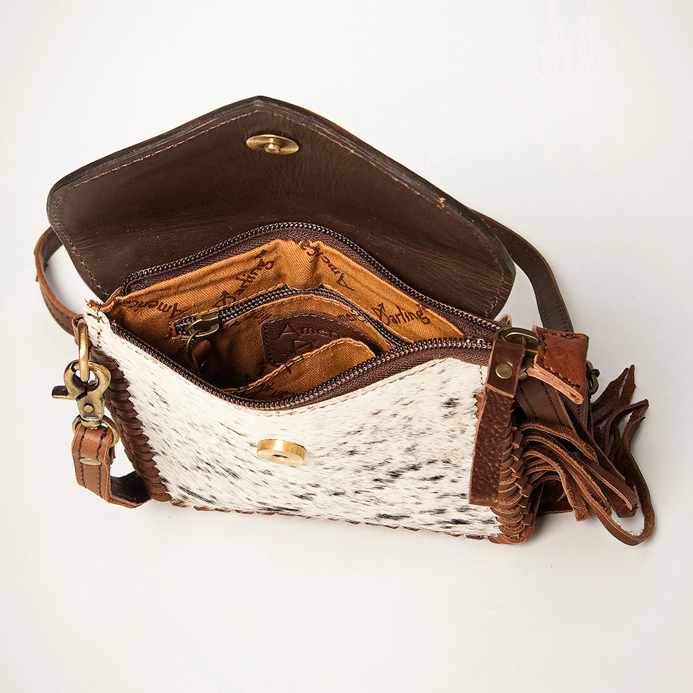 American Darling Cell Phone Holder Hair on Genuine Leather Western Women Bag Purse | Case