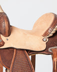 HILASON Western Horse Barrel Racing Saddle Trail American Leather Brown