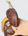 HILASON Western Horse Barrel Racing Saddle Trail American Leather Brown