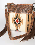 American Darling Signature Crossbody Hand Tooled Saddle Blanket Genuine Leather Women Bag Western Handbag Purse