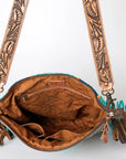 American Darling Signature Crossbody Hand Tooled Saddle Blanket Genuine Leather Women Bag Western Handbag Purse