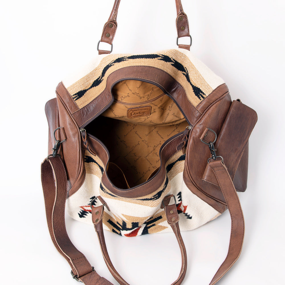 American Darling Duffel Saddle Blanket Genuine Leather Women Bag Western Handbag Purse