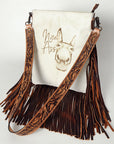 American Darling ADBGS192AD Messenger Hair On Genuine Leather Women Bag Western Handbag Purse