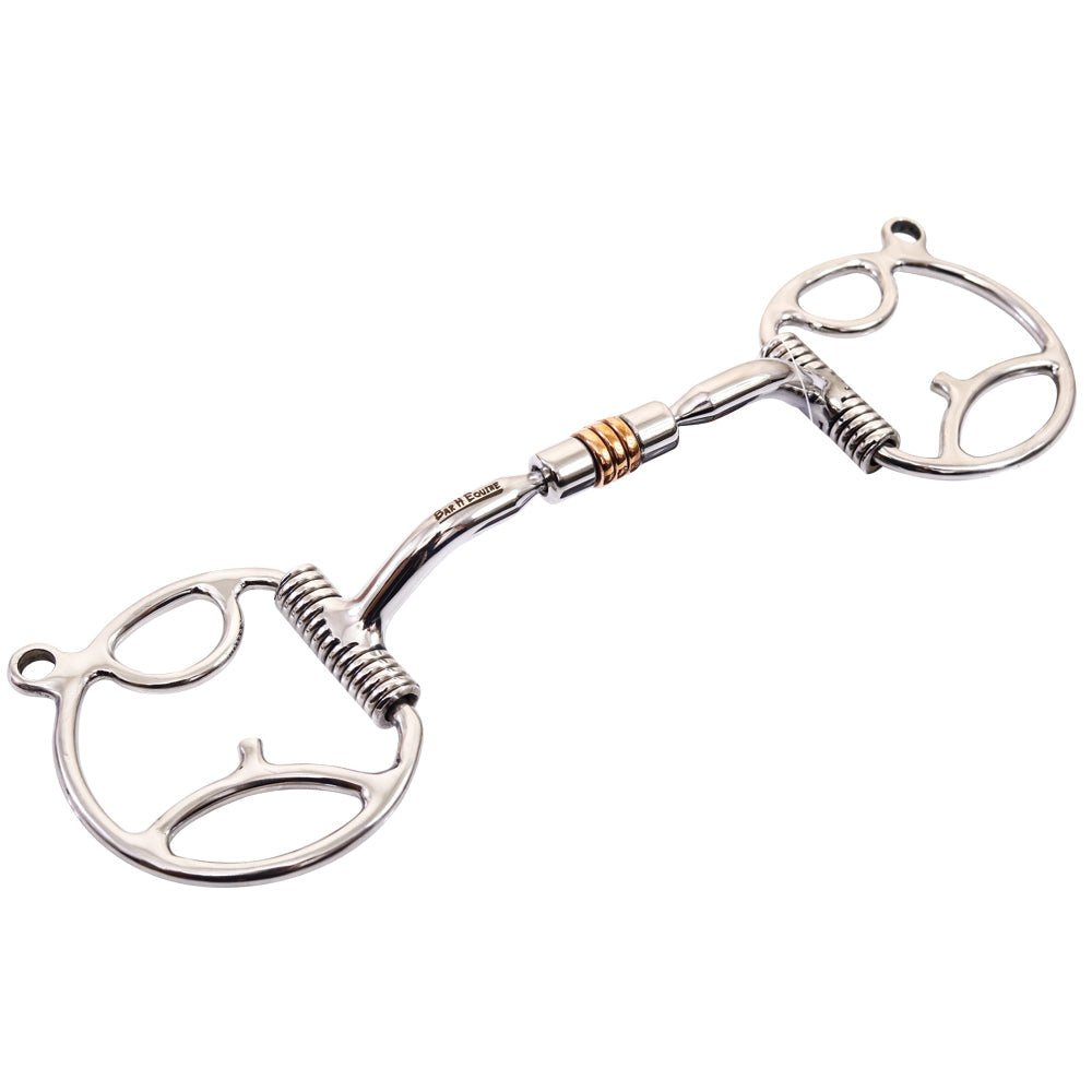 Bar H Equine Small Port Tongue Relief D Ring Horse Mouth  Snaffle Bit W/ Copper Roller | Bits for Horses|Horse Bit |horse bits|snaffle Bits for Horses|horse bits and bridles