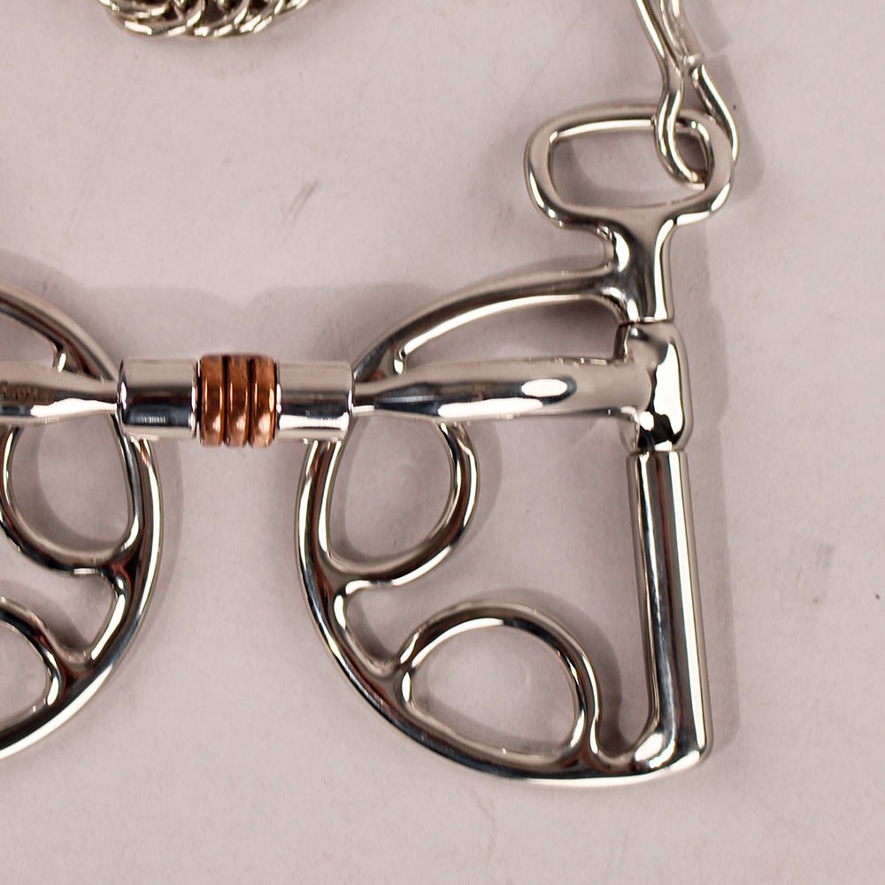 BAR H EQUINE Kimberwick Bit with Comfort Mouth &amp; Copper Rollers