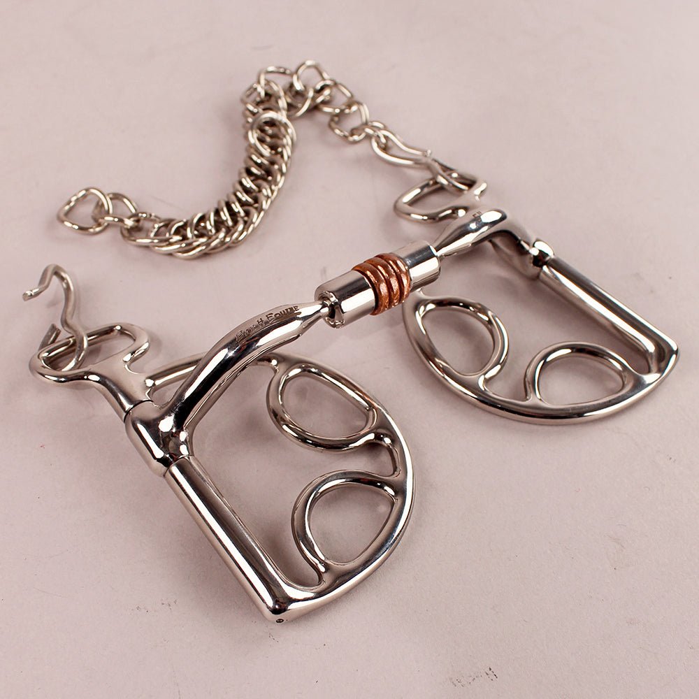 BAR H EQUINE Kimberwick Bit with Comfort Mouth &amp; Copper Rollers