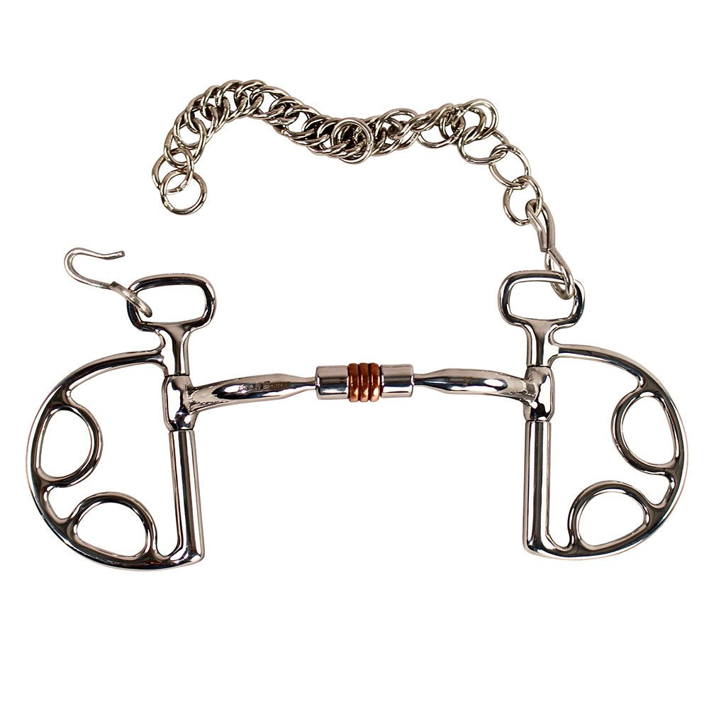 BAR H EQUINE Kimberwick Bit with Comfort Mouth &amp; Copper Rollers