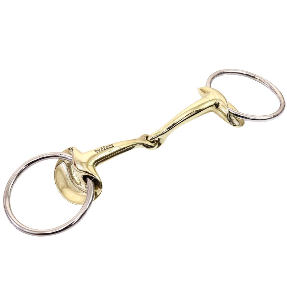 Bar H Equine Stainless Steel O Ring Broken Snaffle Brass Mouth Bit|Bits for Horses|Horse Bit |horse bits|snaffle bits for horses|horse bits and bridles