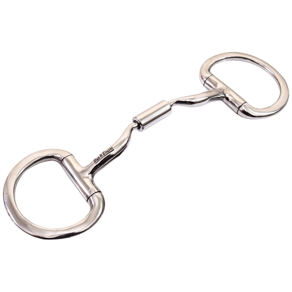 Bar H Equine Stainless Steel Medium Port D Ring W/ Roller Bit|Bits for Horses|Horse Bit |horse bits|snaffle bits for horses|horse bits and bridles