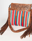 American Darling ADBGZ633 Signature Crossbody Hand Tooled Saddle Blanket Genuine Leather Women Bag Western Handbag Purse