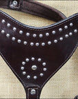 Large Leather Dog Harness New Padded Genuine With Matching Leash Hilason