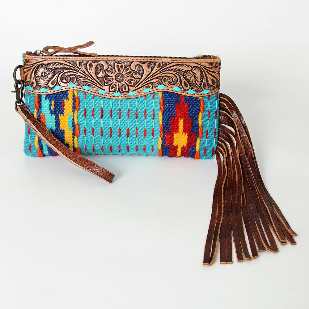 American Darling Wristlet Genuine Leather Women Bag W. Handbag Purse –