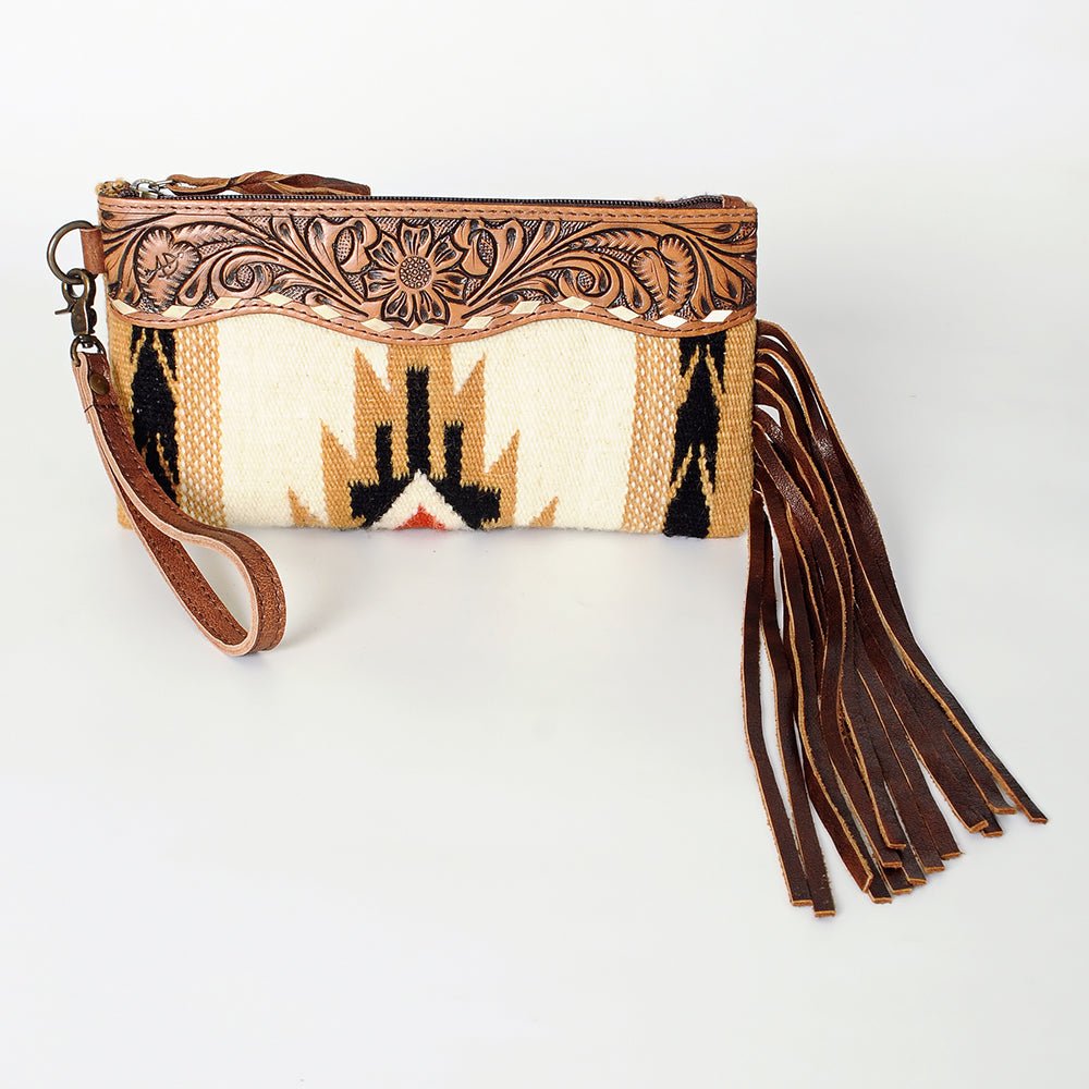 American Darling Wristlet Genuine Leather Women Bag W. Handbag Purse –