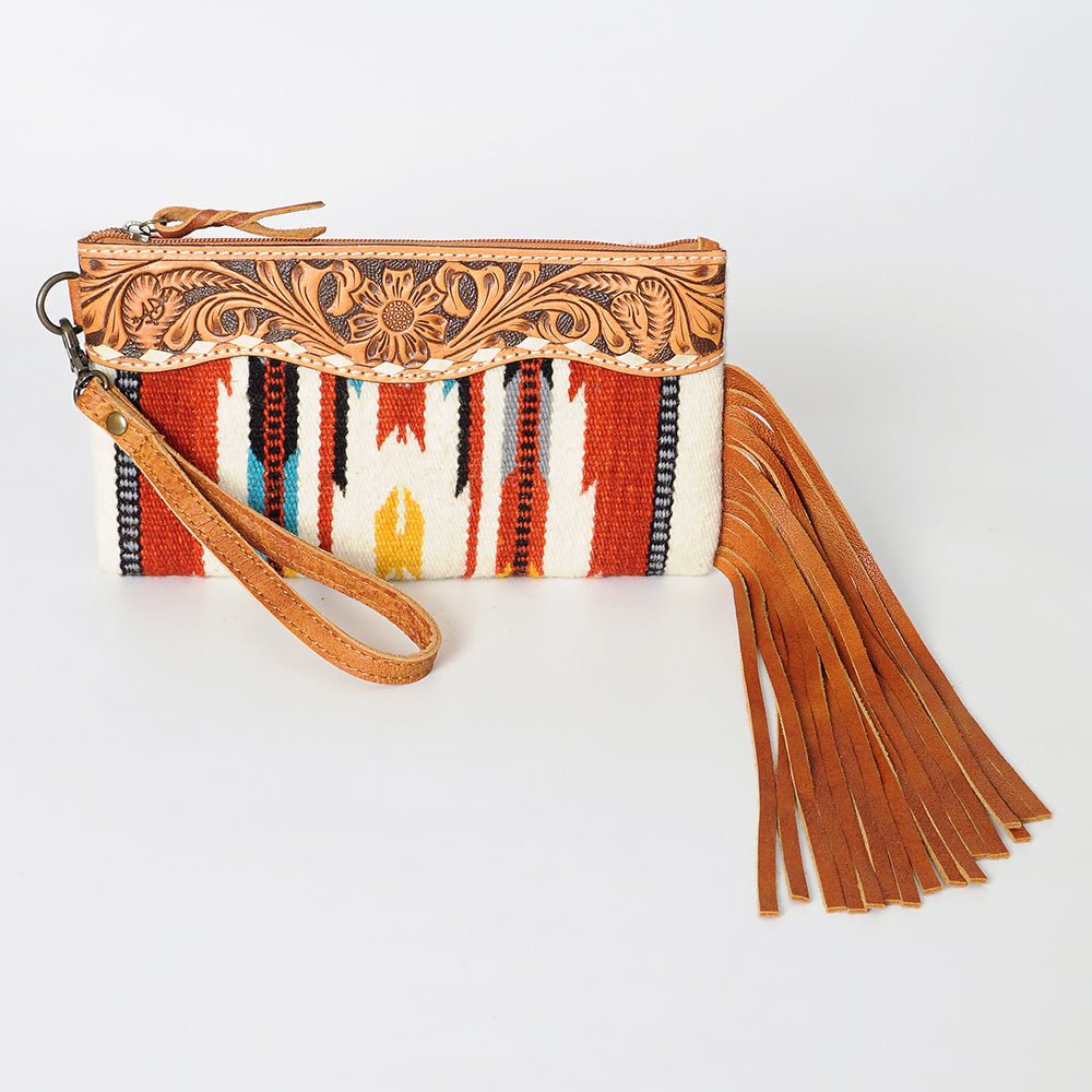 American Darling Wristlet Genuine Leather Women Bag W. Handbag Purse –