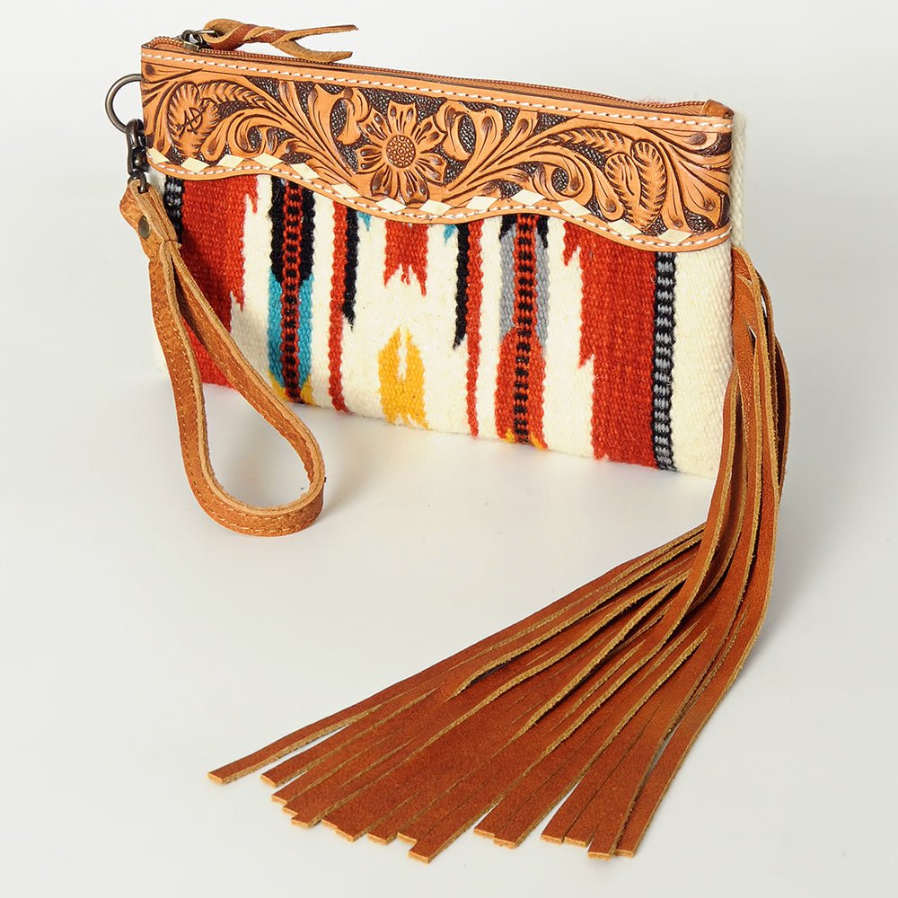 American Darling Wristlet Genuine Leather Women Bag W. Handbag Purse –