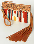 American Darling Wristlet Genuine Leather Women Bag W. Handbag Purse –