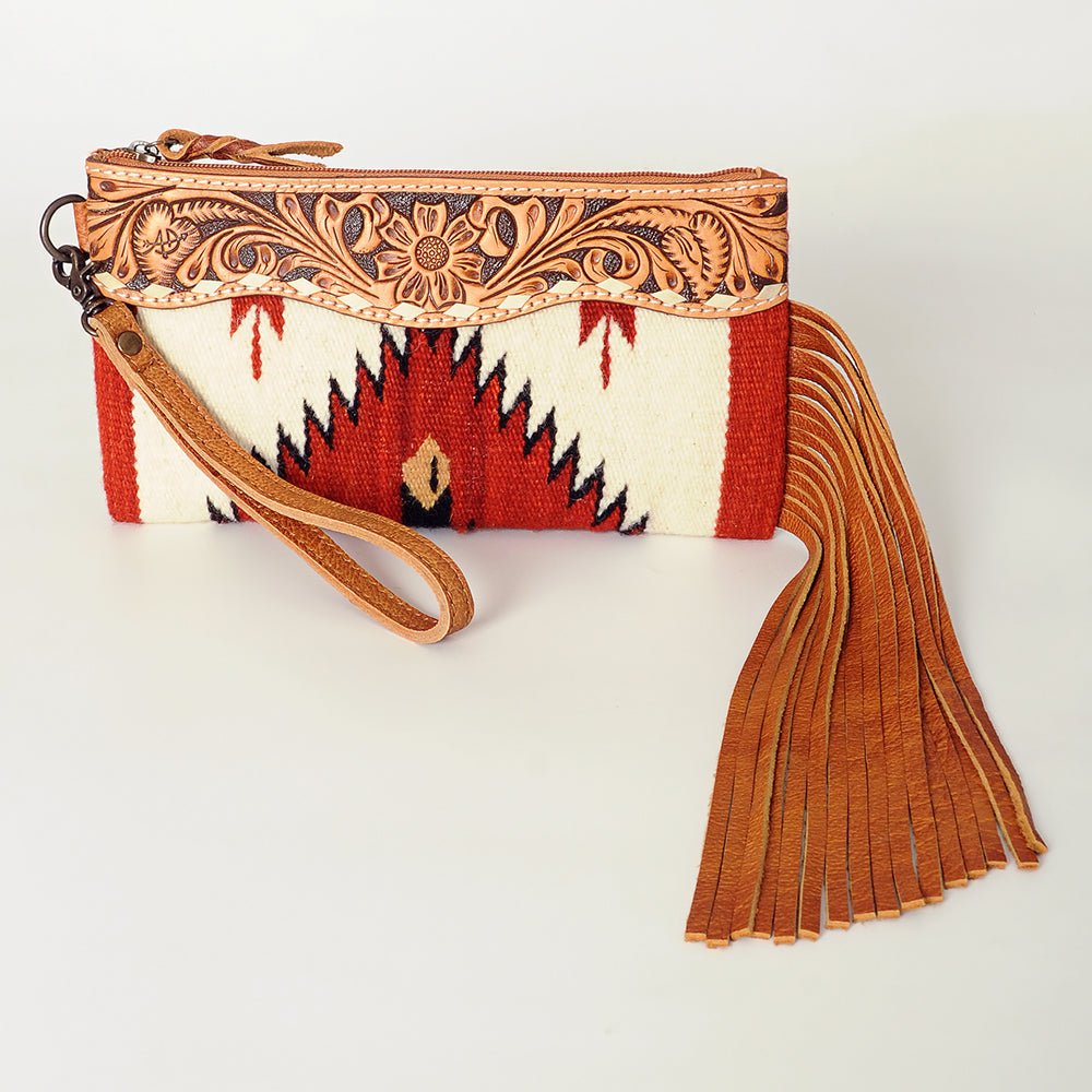 American Darling Wristlet Genuine Leather Women Bag W. Handbag Purse –