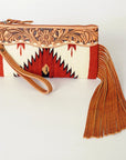 American Darling Wristlet Genuine Leather Women Bag W. Handbag Purse –