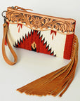 American Darling Wristlet Hand Tooled Saddle Blanket Genuine Leather Western Women Bag | Handbag Purse | Women Wristlet Purse | Wristlet Purse | Travel Wristlet Purse | Leather Wristlet Purse | Clutch Wristlet Purse