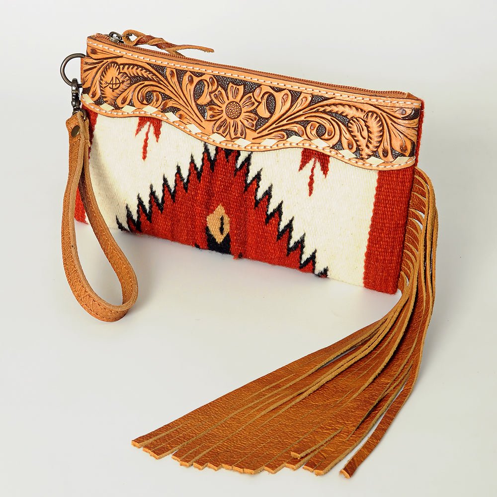 American Darling Wristlet Genuine Leather Women Bag W. Handbag Purse –
