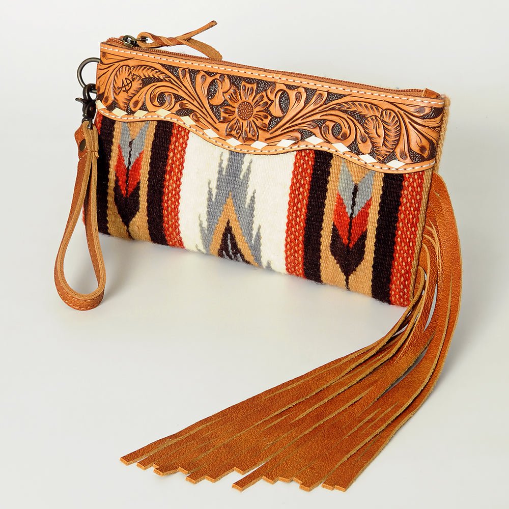 American Darling Wristlet Genuine Leather Women Bag W. Handbag Purse –