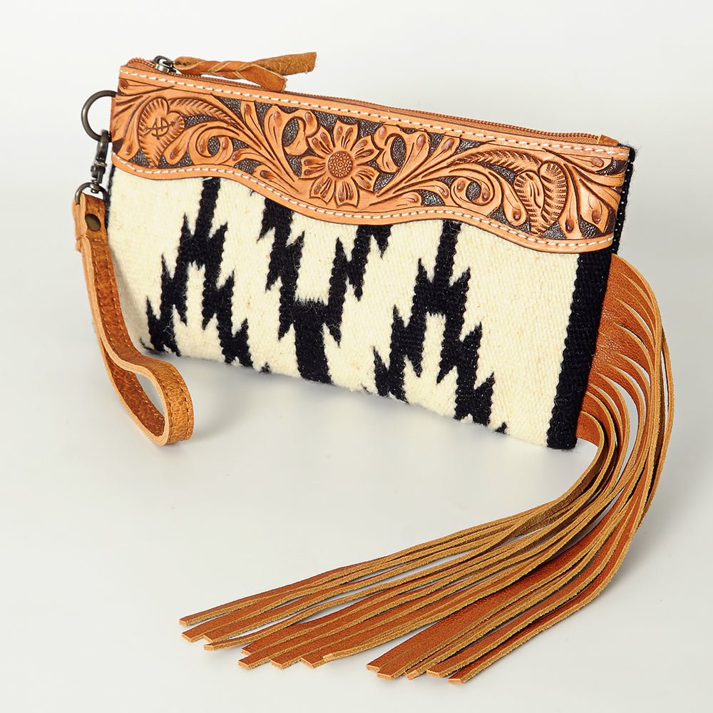 American Darling Wristlet Genuine Leather Women Bag W. Handbag Purse –