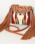 American Darling Cross Body Saddle Blanket Genuine Leather Women Bag Western Handbag Purse