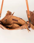 American Darling Cross Body Hand Tooled Saddle Blanket Genuine Leather women bag western handbag purse