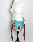 American Darling Cross Body Hand Tooled Saddle Blanket Genuine Leather women bag western handbag purse