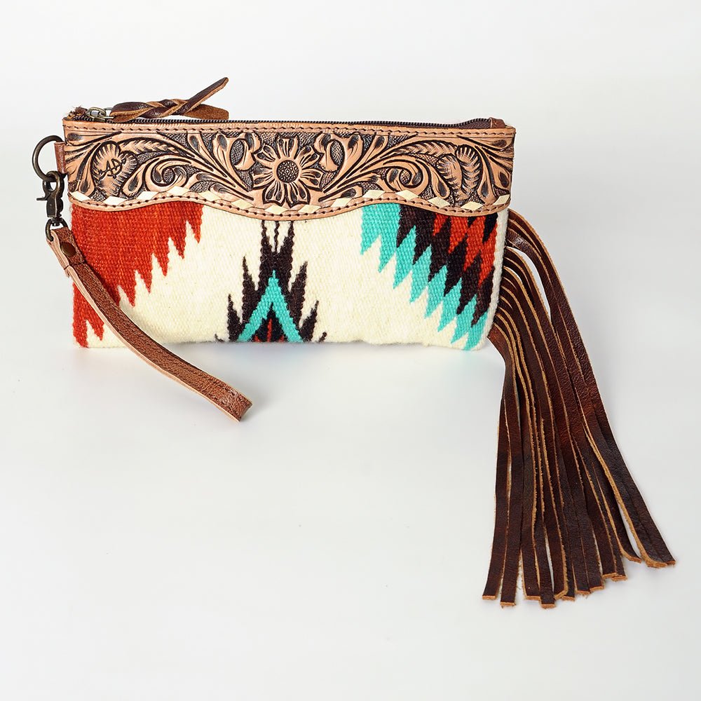 American Darling Wristlet Genuine Leather Women Bag W. Handbag Purse –