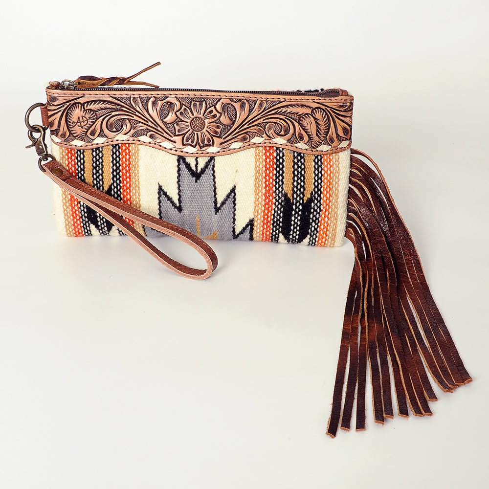 American Darling Wristlet Genuine Leather Women Bag W. Handbag Purse –