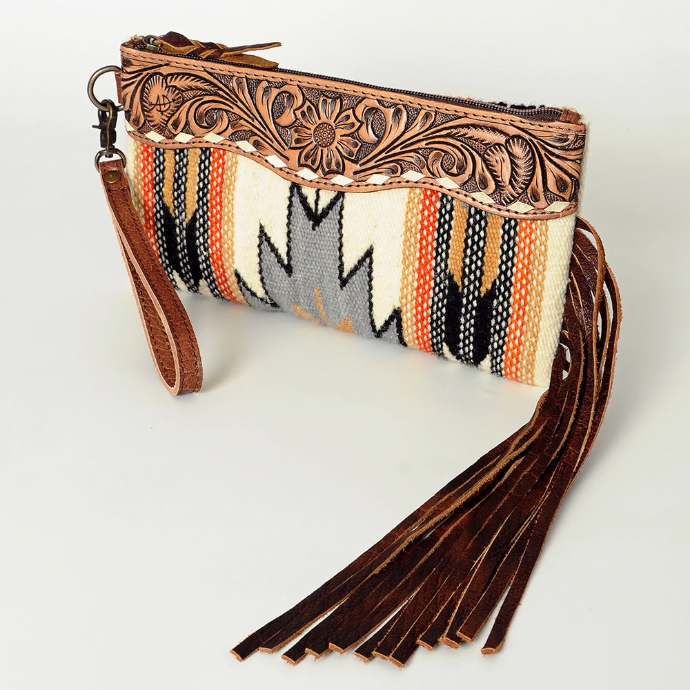 American Darling Wristlet Genuine Leather Women Bag W. Handbag Purse –