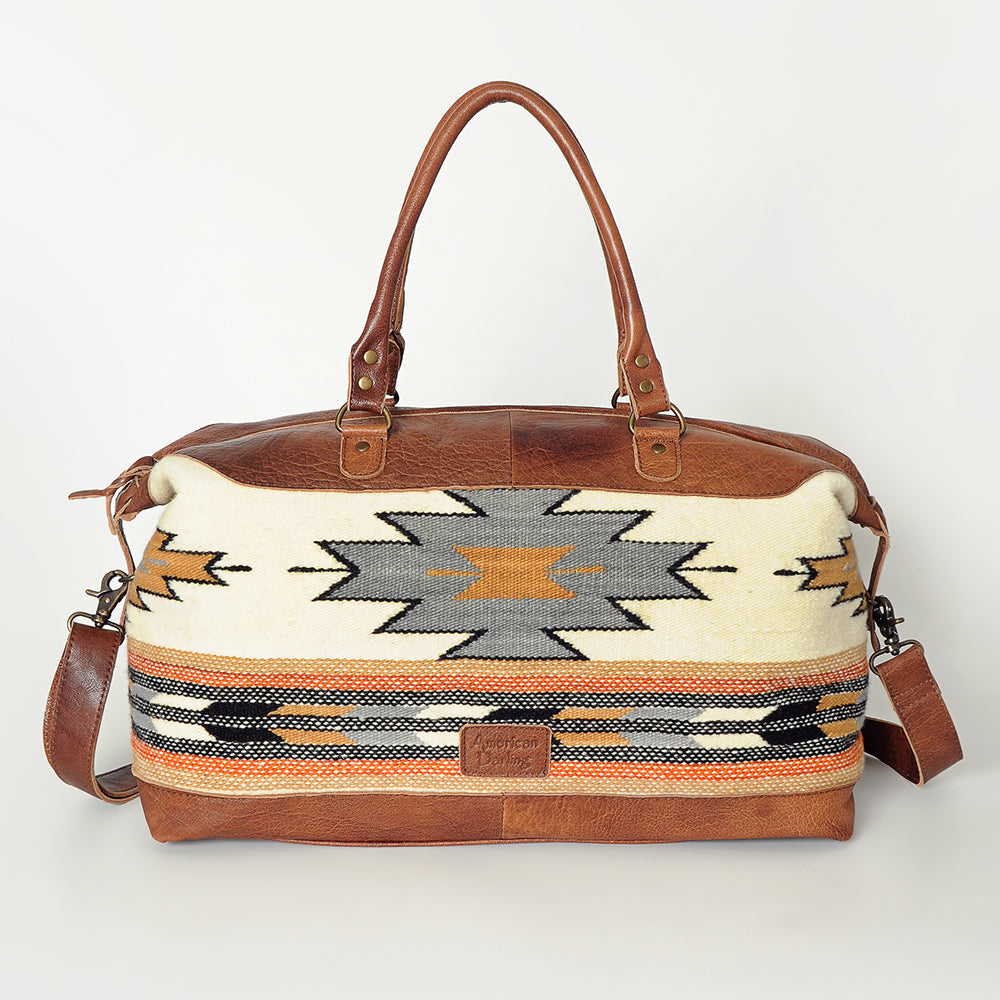 American Darling Duffel Saddle Blanket Genuine Leather Women Bag Western Handbag Purse