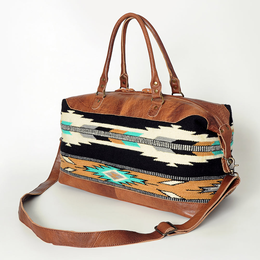 American Darling Duffel Saddle Blanket Genuine Leather Women Bag Western Handbag Purse