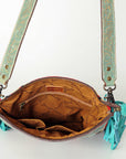 American Darling Cross Body Hand Tooled Saddle Blanket Genuine Leather Women Bag Western Handbag Purse