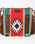 American Darling ADBGZ581A Signature Crossbody Hand Tooled Saddle Blanket Genuine Leather women bag western handbag purse