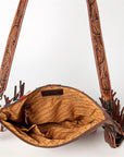 American Darling ADBGZ571A Signature Crossbody Hand Tooled Saddle Blanket Genuine Leather women bag western handbag purse