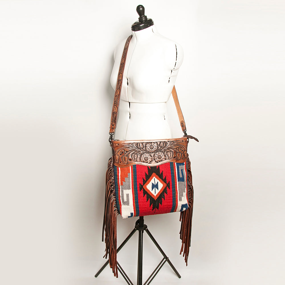 American Darling ADBGZ565A Signature Crossbody Hand Tooled Saddle Blanket Genuine Leather women bag western handbag purse