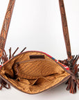 American Darling ADBGZ565A Signature Crossbody Hand Tooled Saddle Blanket Genuine Leather women bag western handbag purse