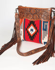American Darling ADBGZ565A Signature Crossbody Hand Tooled Saddle Blanket Genuine Leather women bag western handbag purse