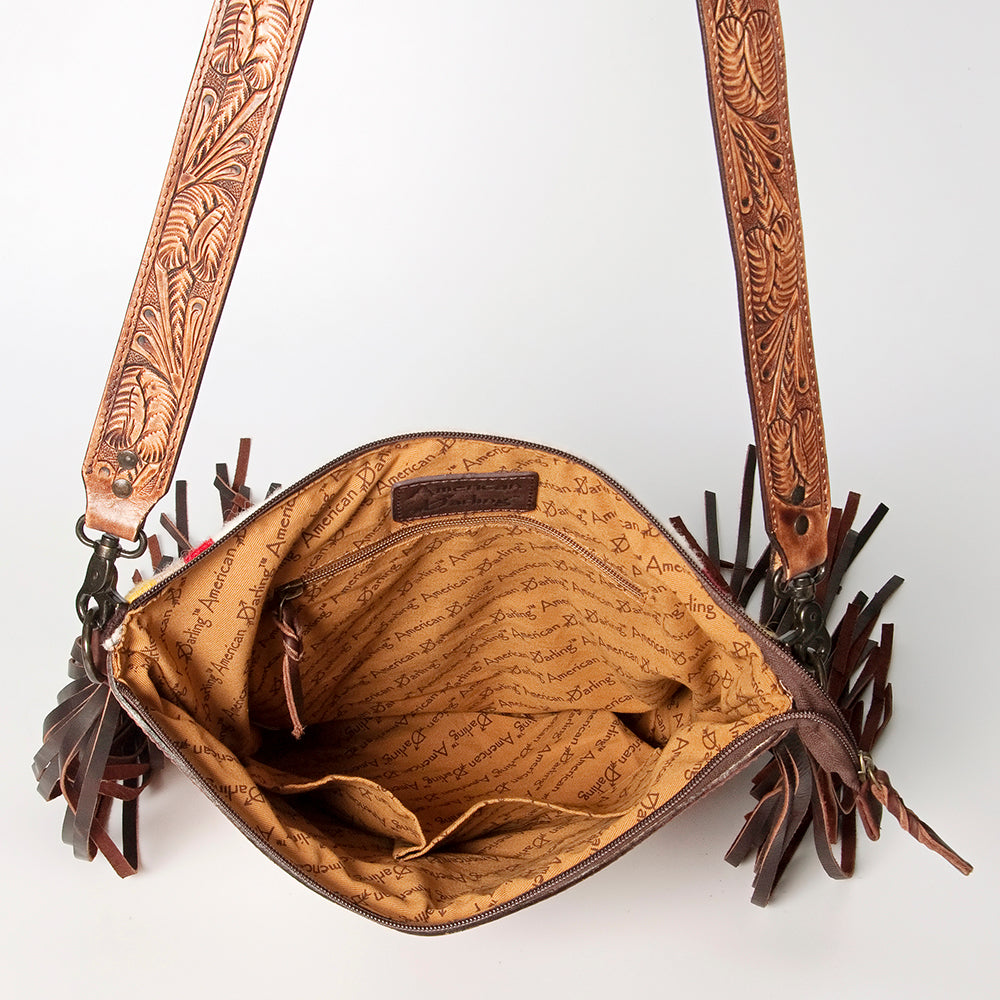 American Darling ADBGZ566A Signature Crossbody Hand Tooled Saddle Blanket Genuine Leather women bag western handbag purse