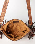 American Darling ADBGZ566A Signature Crossbody Hand Tooled Saddle Blanket Genuine Leather women bag western handbag purse