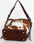 American Darling ADBGD160B Bucket Hair On Genuine Leather women bag western handbag purse