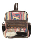 OHLAY KB105 Backpack Upcycled Canvas Hair-On Genuine Leather women bag western handbag purse