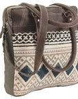 OHLAY KB108 TOTE Upcycled Wool Upcycled Canvas Genuine Leather women bag western handbag purse