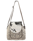 Ohlay Bags KB114 Backpack Upcycled Canvas Hair-On Genuine Leather Women Bag Western Handbag Purse