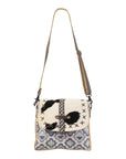 OHLAY KB121 Cross Body Upcycled Wool Upcycled Canvas Hair-On Genuine Leather women bag western handbag purse