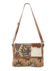 OHLAY KB125 Cross Body Upcycled Wool Upcycled Canvas Hair-On Genuine Leather women bag western handbag purse