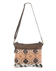OHLAY KB131 Cross Body Upcycled Wool Upcycled Canvas Hair-On Genuine Leather women bag western handbag purse